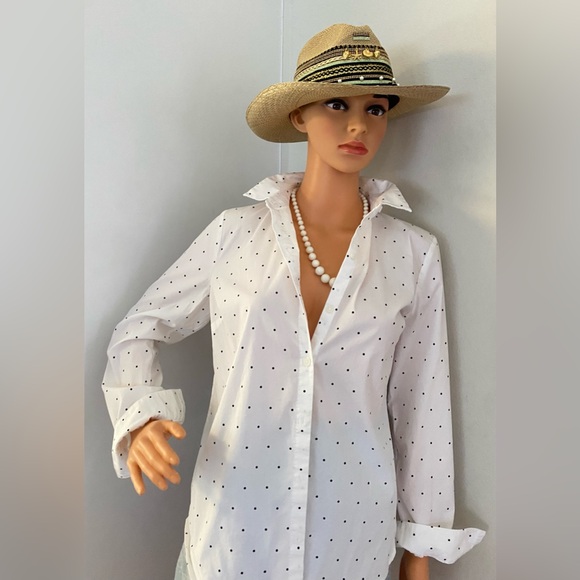 Apt. 9 Tops - APT. 9. WOMENS White Polka Dot Women's Top
